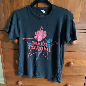 Disco cowgirl graphic tee